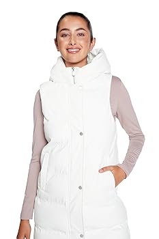 Kyodan Glacier Long Puffer Vest White Small at Amazon